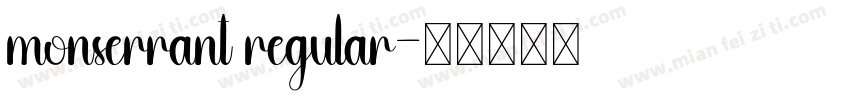 monserrant regular字体转换